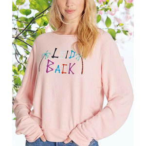 (50% OFF) NWT - Wildfox Crystal Rose 'LEID BACK' Palms Sweatshirt Size: M